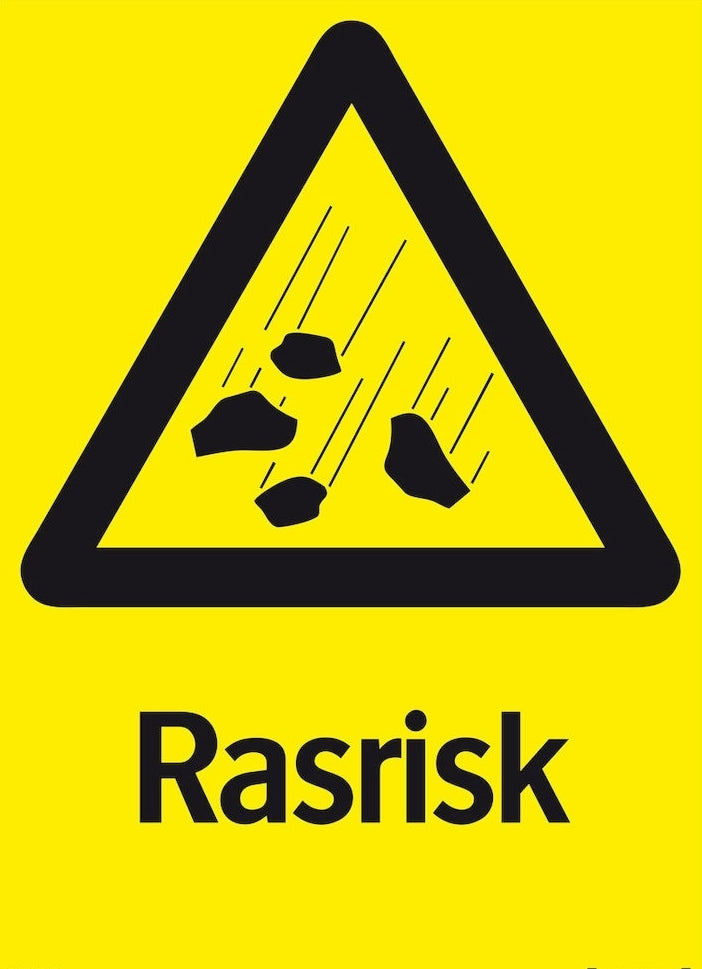 Advarselsskilt - Risiko for sammenstyrtning