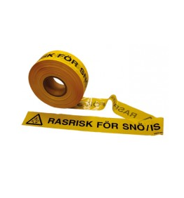 Afspærringsbånd, risiko for nedstyrtende sne/is