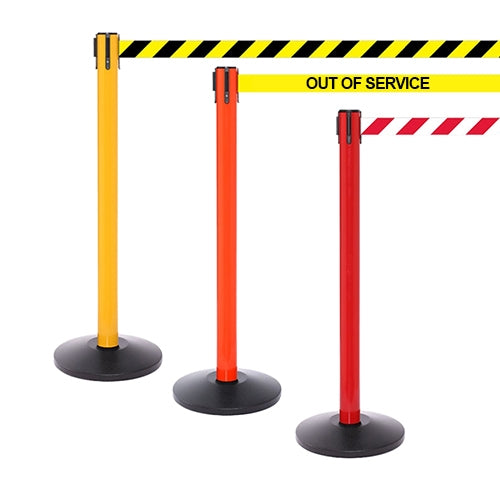 FlexiBarrier Køstolpe - SafetyPlus 3.4m - (3.4m bånd)