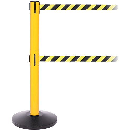 FlexiBarrier Køstolpe - SafetyPlus Double 3.4m - (2x3.4m bælte)