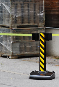 Beltrac stolpe - Storetrac Double - (2x22m udtrækkeligt bånd)