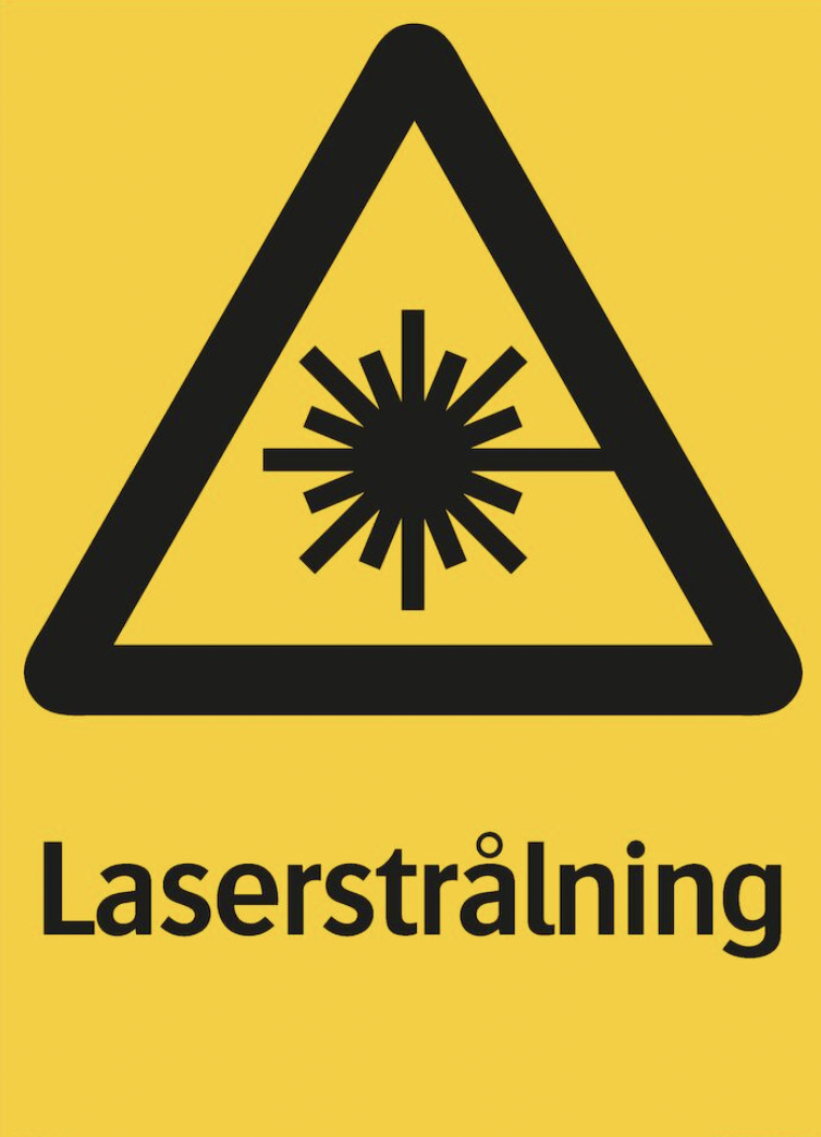 Advarselsskilt. Laserstråling