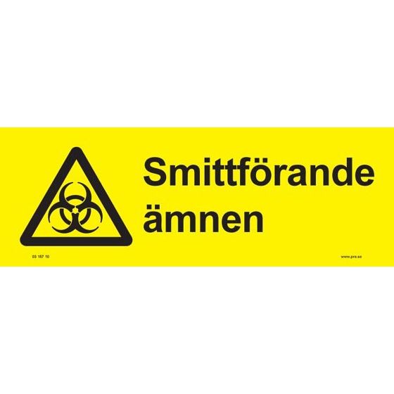 Advarselsskilt. Smittefarlige stoffer