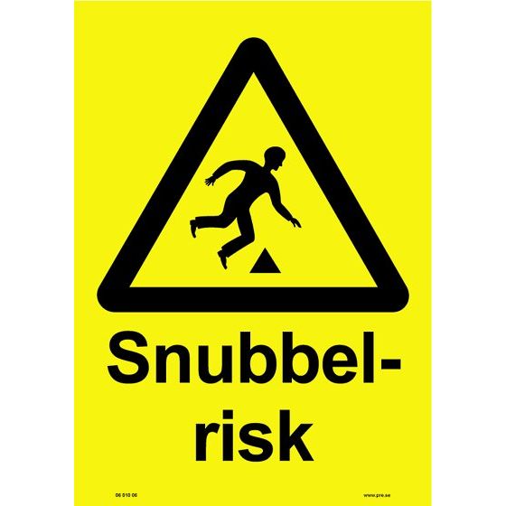 Advarselsskilt. Snublefare