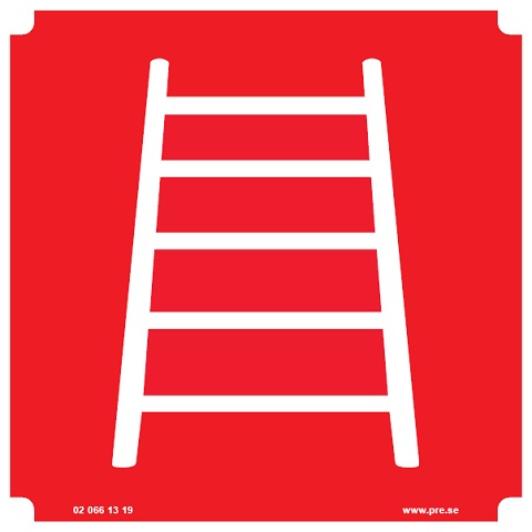 Brandskilt. Brandstige - uden tekst