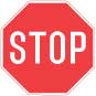 Vigepligtstavle, "STOP"