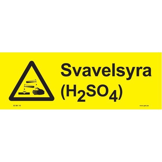 Advarselsskilt. Svovlsyre