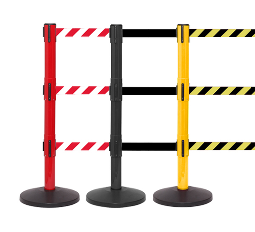FlexiBarrier Køstolpe - Pro Triple - (3x3.4m bælte)