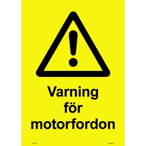 Advarselsskilt - Advarsel om motorkøretøjer (A3)