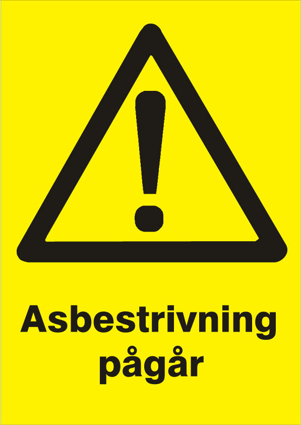 Advarselsskilt A4 - "Asbestsanering pågår"