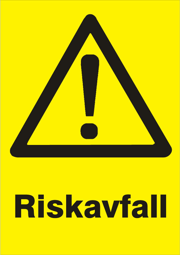 Advarselsskilt. Risikoaffald