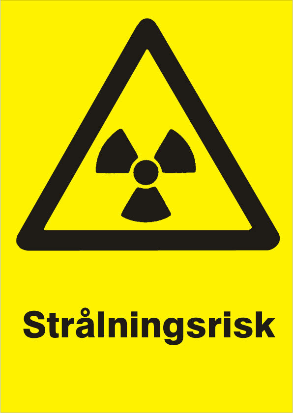 Advarselsskilt. Strålingsfare