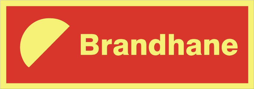 Brandskilt. Brandhane